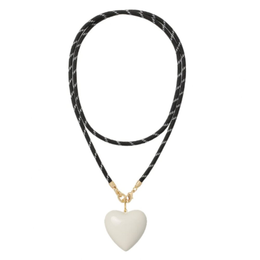 Roxanne Assoulin Black and White Heart Necklace